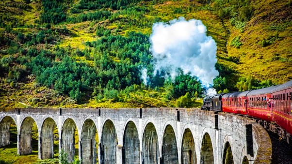 The West Highland Railway's 1,250-foot viaduct was used in the 