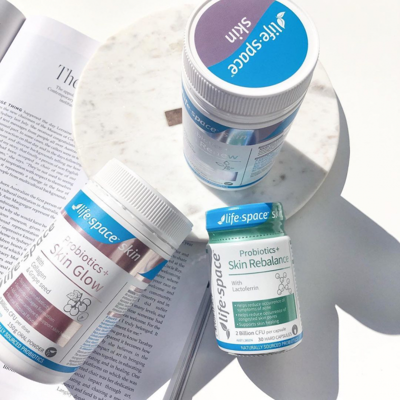 3 new Probiotics + Skin range products offers a multi strain probiotic formulation. Photo: Life Space