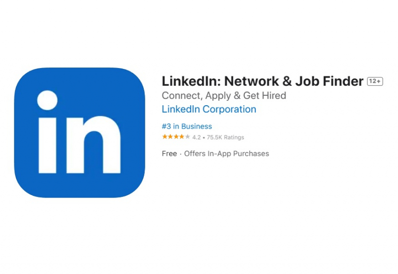 Screenshot via https://apps.apple.com/us/app/linkedin-network-job-finder/id288429040