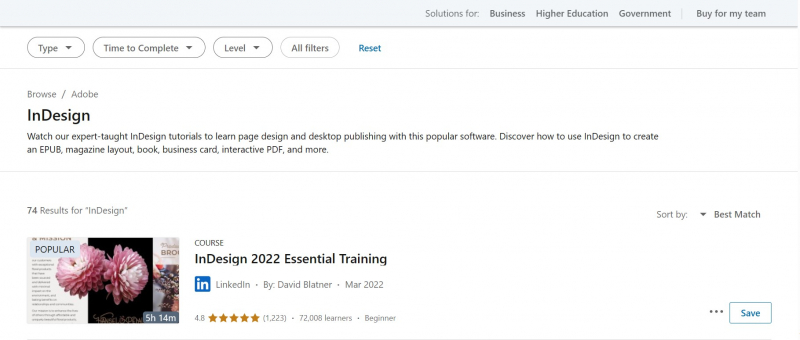 Screenshot of https://www.linkedin.com/learning/topics/indesign