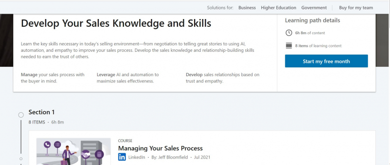 Screenshot of https://www.linkedin.com/learning/paths/develop-your-sales-knowledge-and-skills