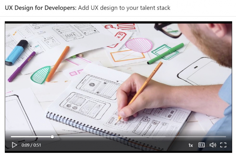 A UX Design for Developers course on LinkedIn Learning