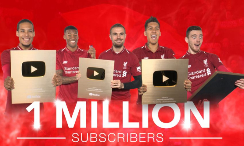 Liverpool FC YouTube hits one million subscribers - Liverpool FC