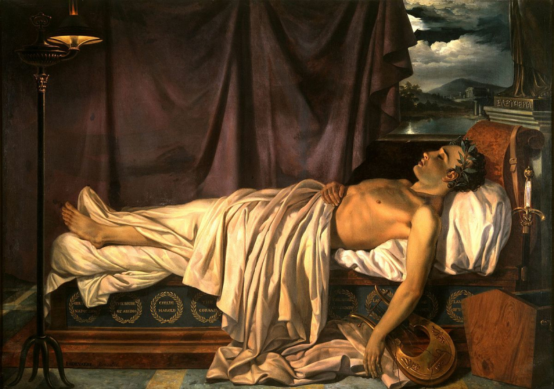 Photo: https://de.m.wikipedia.org/wiki/Datei:Lord_Byron_on_his_Death-bed_c._1826.jpg