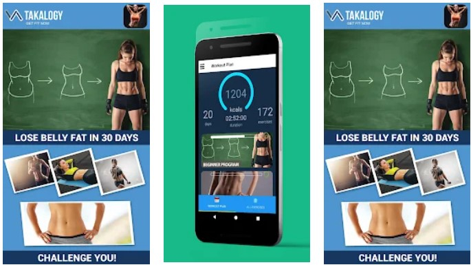 Lose Belly Fat at Home is a weight loss application that provides weight loss exercises at home with only 10 minutes a day- Screenshot photo