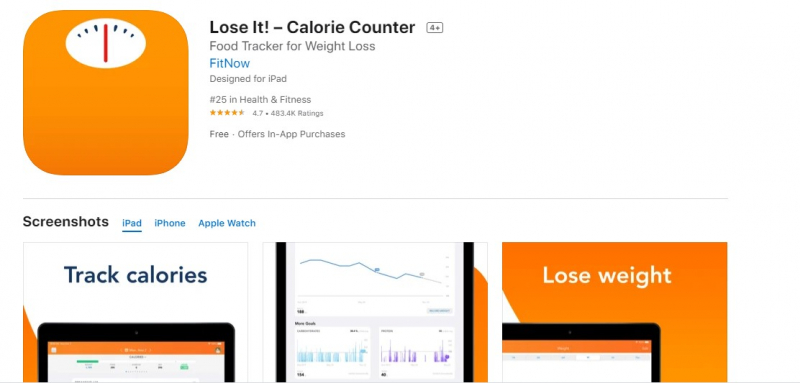 Lose It! – Calorie Counter is a diet & food diary app that helps you stick to your diet and lose weight accordingly- Screenshot photo