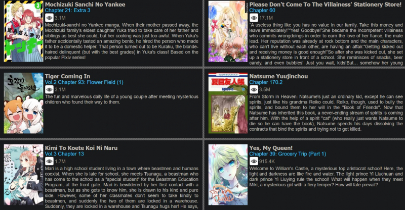 Screenshot of https://ww6.mangakakalot.tv/manga_list/?type=latest&category=Shoujo&state=all&page=1