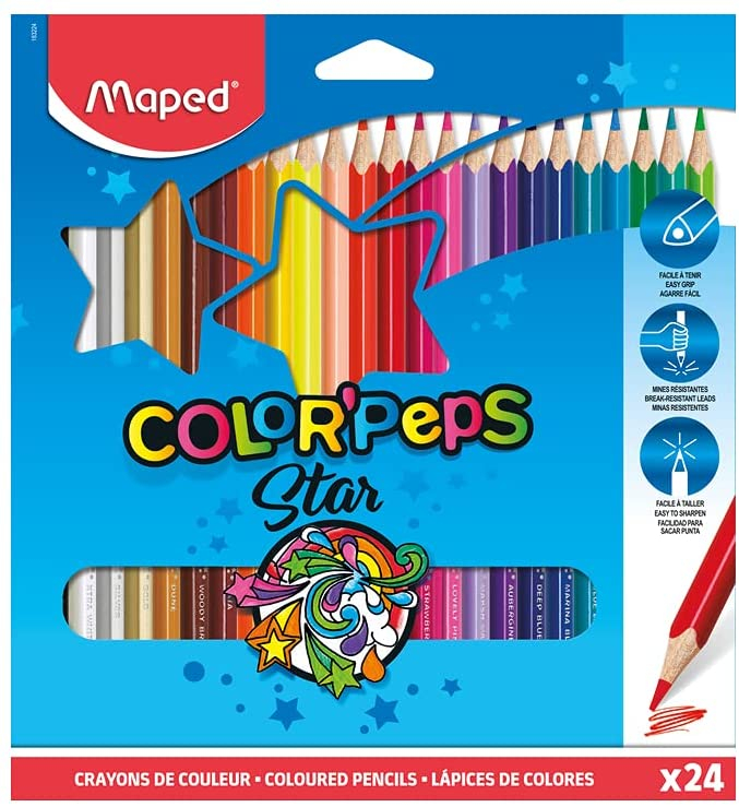 Maped- Photo: https://www.amazon.ca/Maped-Triangular-Colouring-Pencils-Assorted/dp/B002C2EA8M
