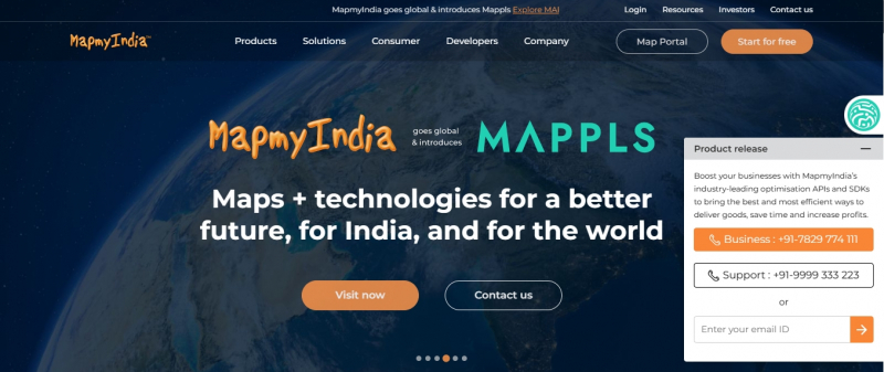 Screenshot viahttps://www.mapmyindia.com/