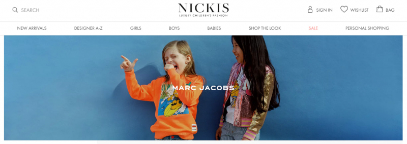 Screenshot of https://www.nickis.com/en/brand/the-marc-jacobs