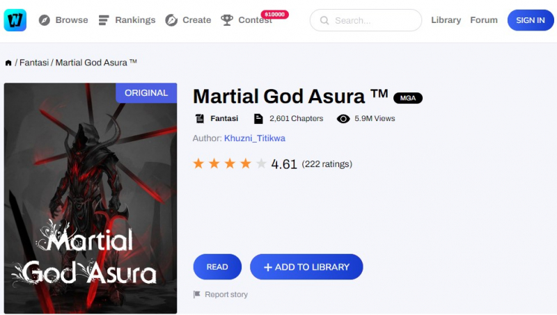 Screenshot of https://www.webnovel.com/book/martial-god-asura-%E2%84%A2_12739163905967105