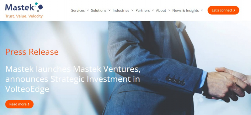 Screenshot of mastek.com