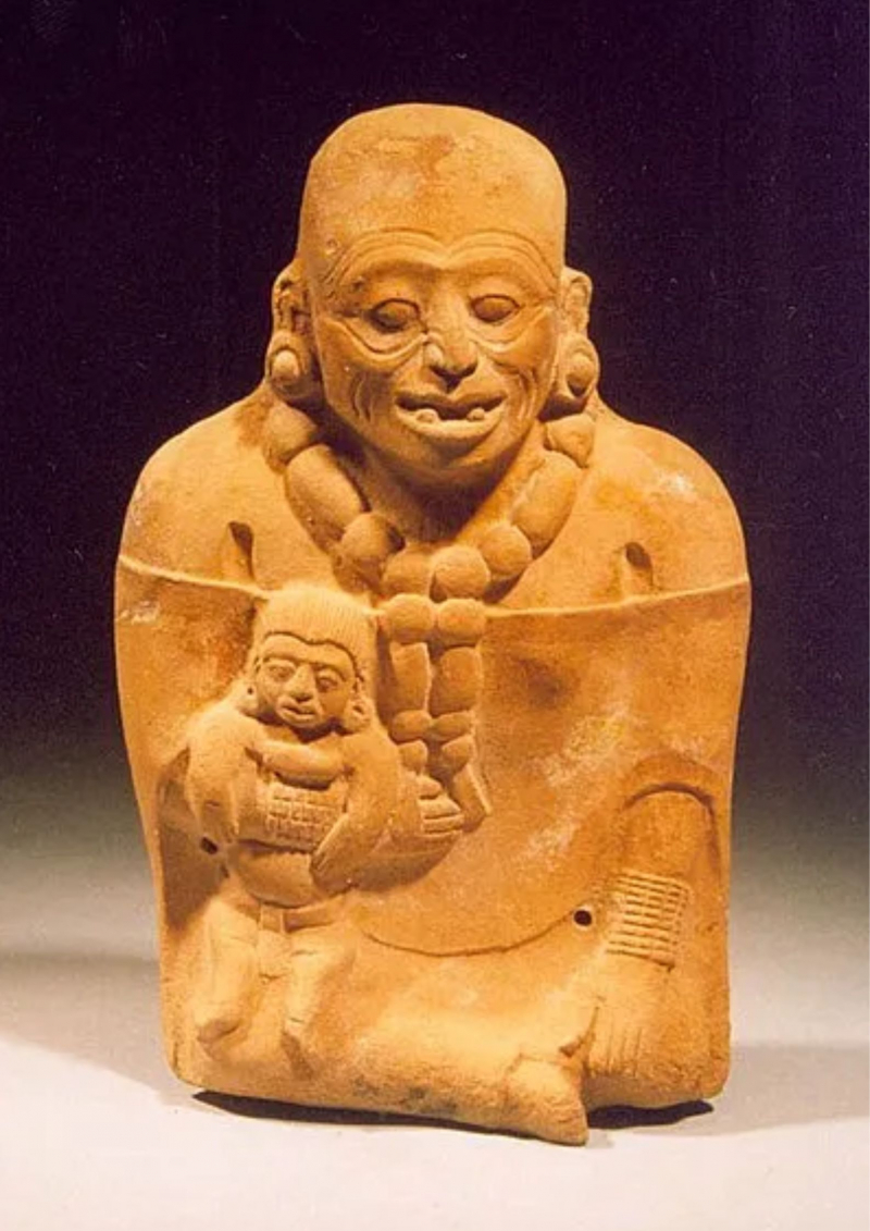 Mayan Sculpted Mother With a Child - Wikimedia Common