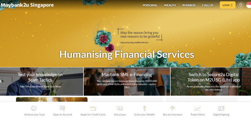Screenshot of Maybank Singapore