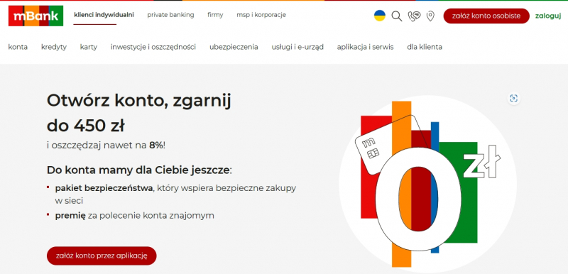 Screenshot via 	www.mbank.pl