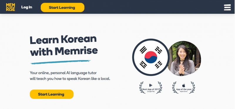 Screenshot of https://www.memrise.com/en/learn-korean