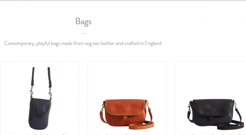 Screenshot on https://mhulot.co.uk/collections/bags