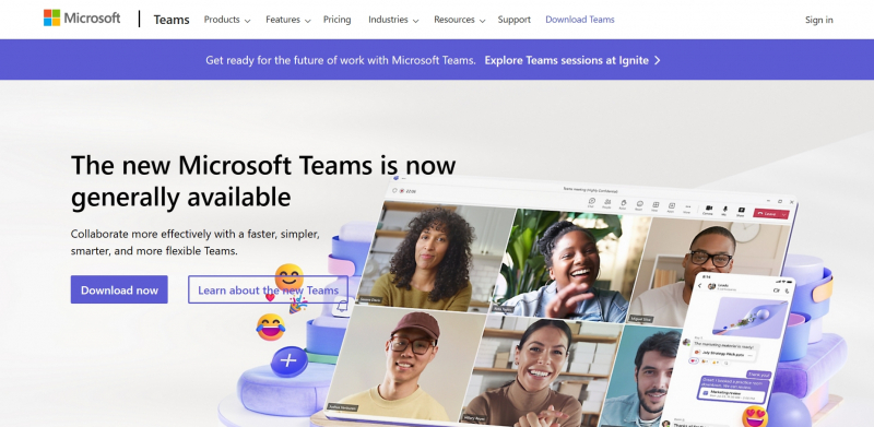 Screenshot via https://www.microsoft.com/en-us/microsoft-teams/