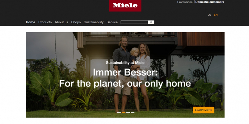 Screenshot via https://www.miele.com/en/