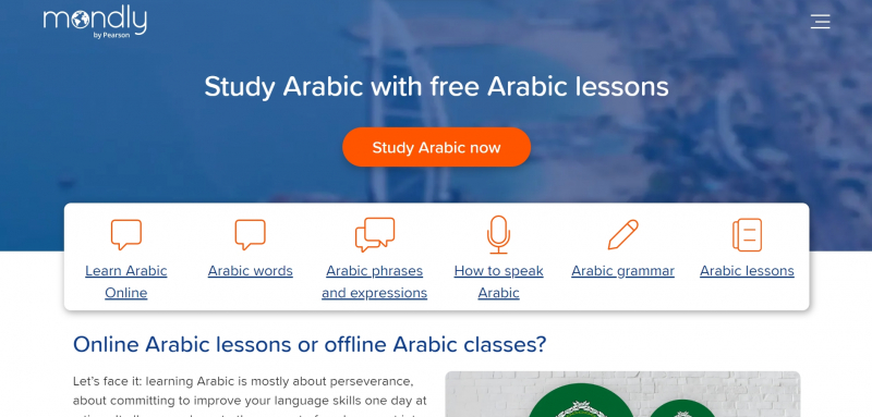 Screenshot via https://www.mondly.com/arabic-lessons