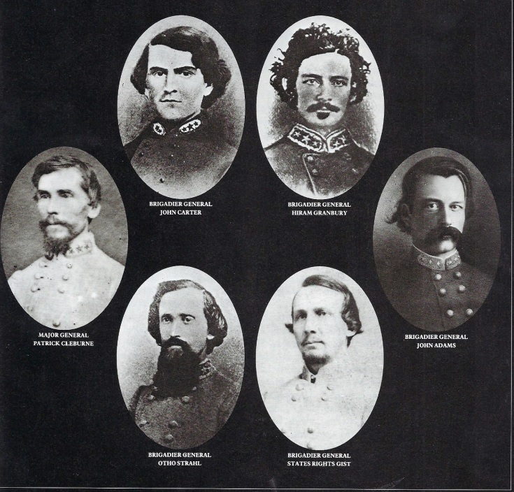 Confederate generals in the battle of Franklin - www.theclio.com