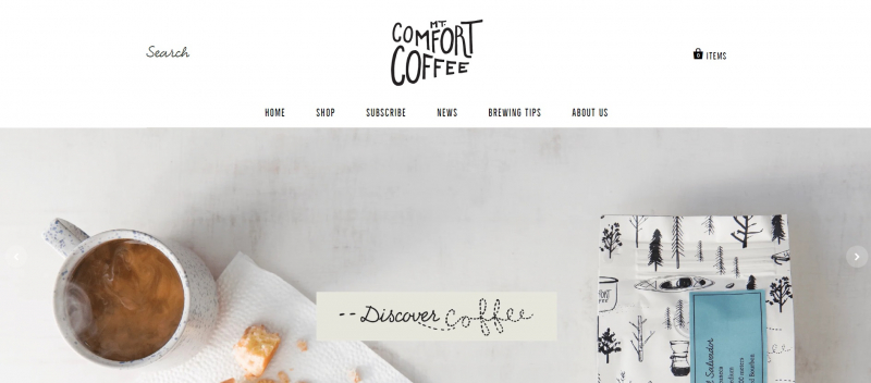 Screenshot of https://mtcomfortcoffee.com/