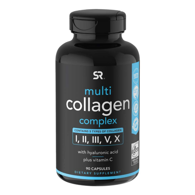 Multi Collagen Pills (Type I, II, III, V, X) Hydrolyzed Collagen Peptides with Hyaluronic Acid + Vitamin C. Photo: giaonhan247.com
