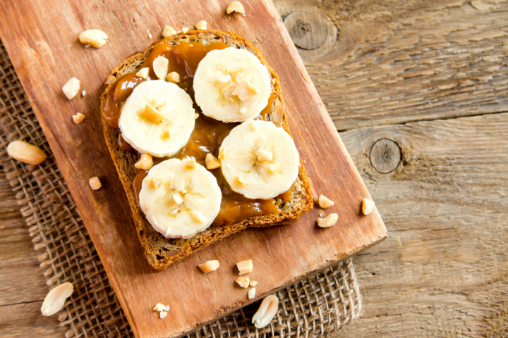 Multigrain toast with nut butter