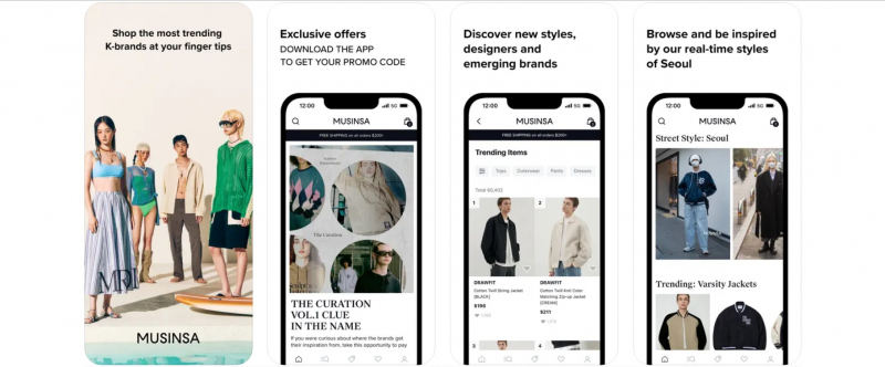 Screenshot of https://apps.apple.com/us/app/musinsa-k-fashion-store/id1637547116