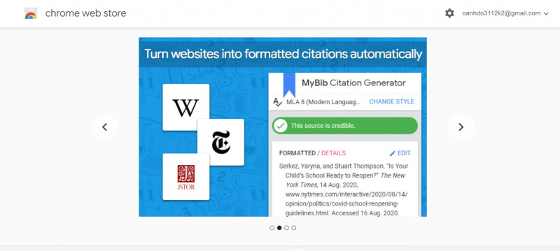 MyBib - Chrome extension that automatically generates citations from webpages