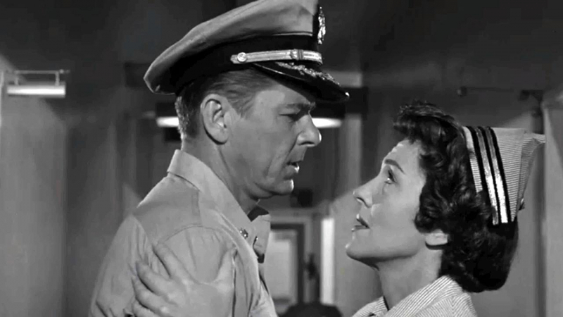 Photo:  IMDb - Hellcats of the Navy (1957)-a film for the only time with her husband