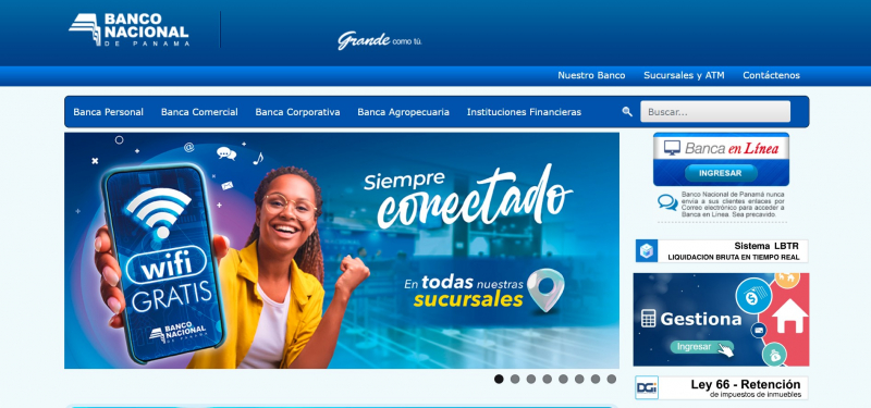 Screenshot of https://www.banconal.com.pa/