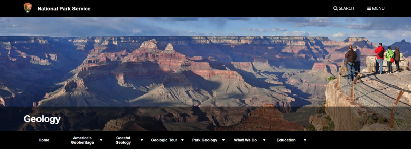 Screenshot via https://www.nps.gov/subjects/geology/index.htm