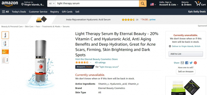 Natural Vitamin C + Hyaluronic Acid By Eternal Beauty,https://www.amazon.com/