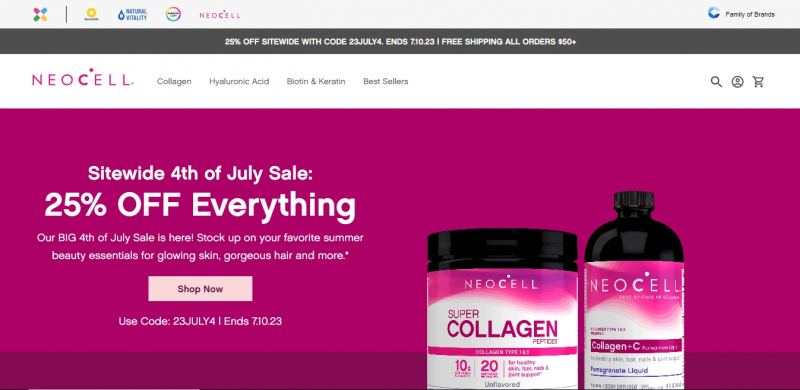 Screenshot via https://www.neocell.com/products-super-collagen-c