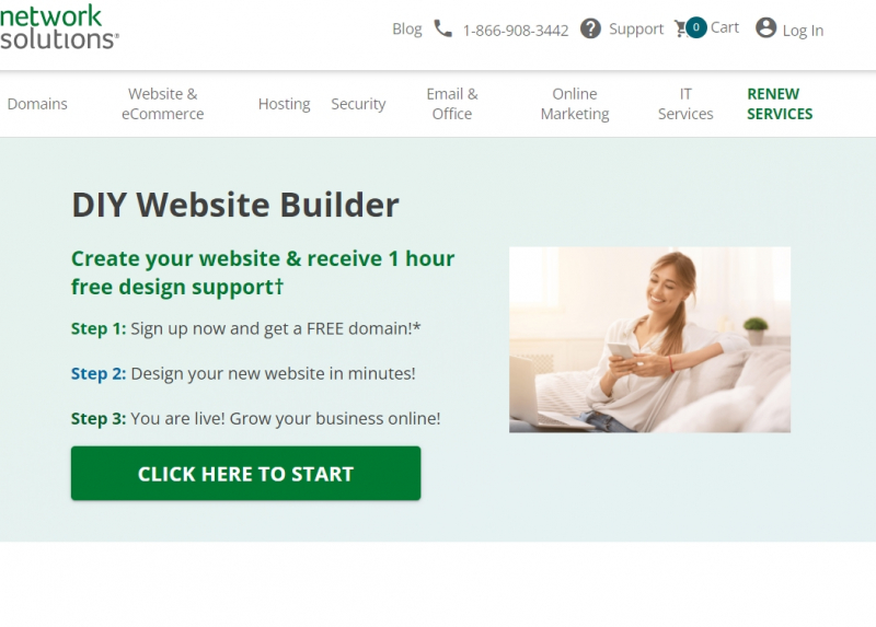 Network Solutions  Website Builder, from https://www.networksolutions.com/