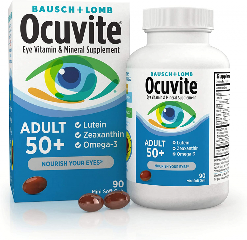 Ocuvite Eye Vitamin & Mineral Supplement Adult 50 Plus. Photo: amazon.com