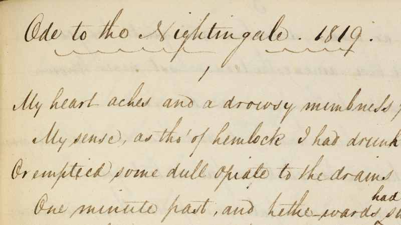 An introduction to 'Ode to a Nightingale' - The British Library
