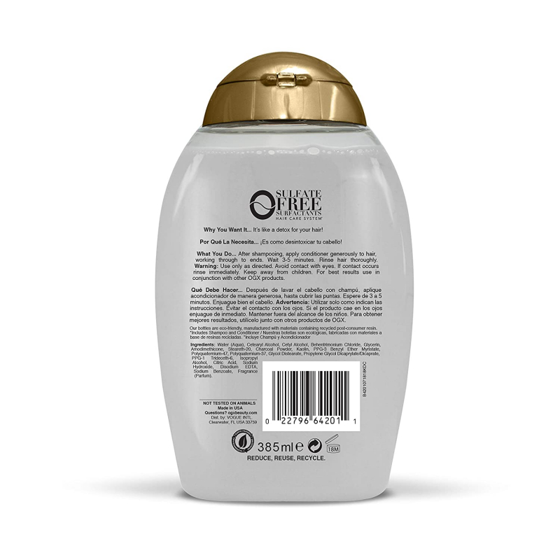 OGX Purifying + Charcoal Detox Conditioner. Photo: amazon.com