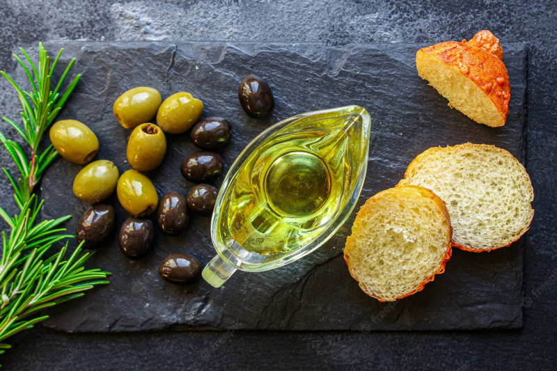 Olives and cold-pressed olive oil