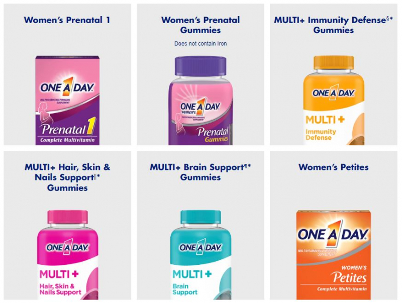 Screenshot of https://www.oneaday.com/vitamins/vitamins-for-women