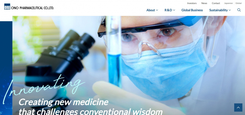 Screenshot via ono-pharma.com