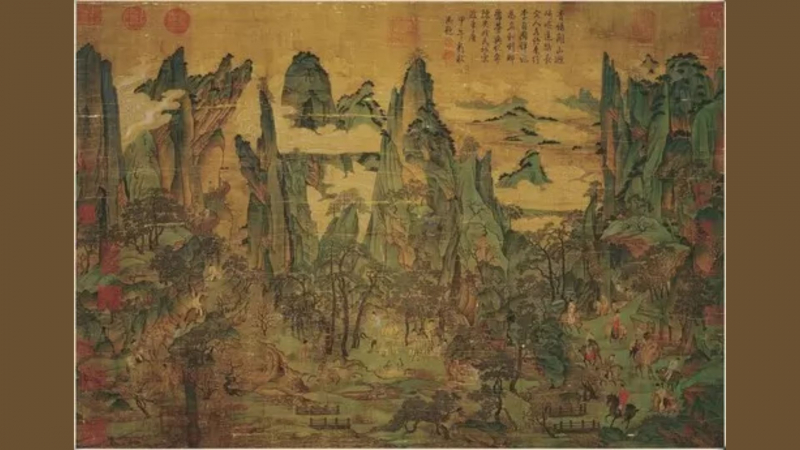The Emperor Ming Huang Travelling in Shu - Unknown Artist (Public Domain)