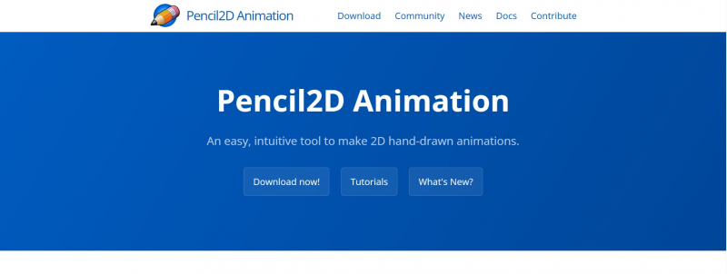 Screenshot of https://www.pencil2d.org/