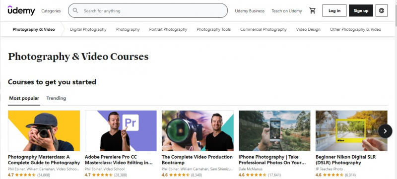 This online photography course promises to give learners detailed instructions to help you step into the world of photography smoothly- Screenshot photo