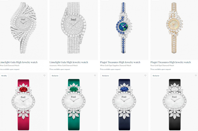 Photo on Piaget (https://www.piaget.com/watches/high-jewelry-watches )