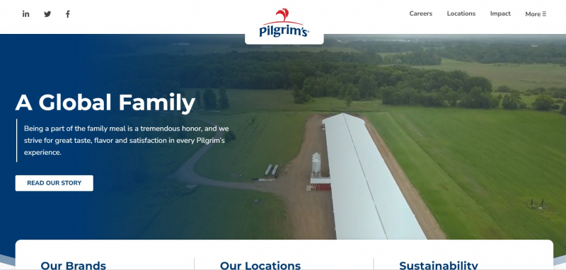 Screenshot of https://www.pilgrims.com/