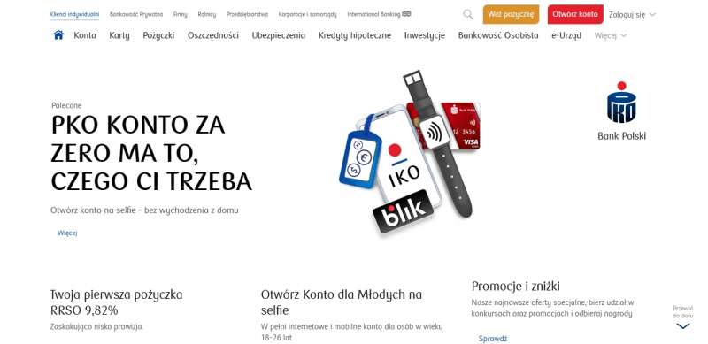 Screenshot via	www.pkobp.pl