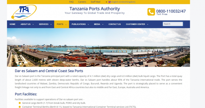 Port Dar Es Salaam Website