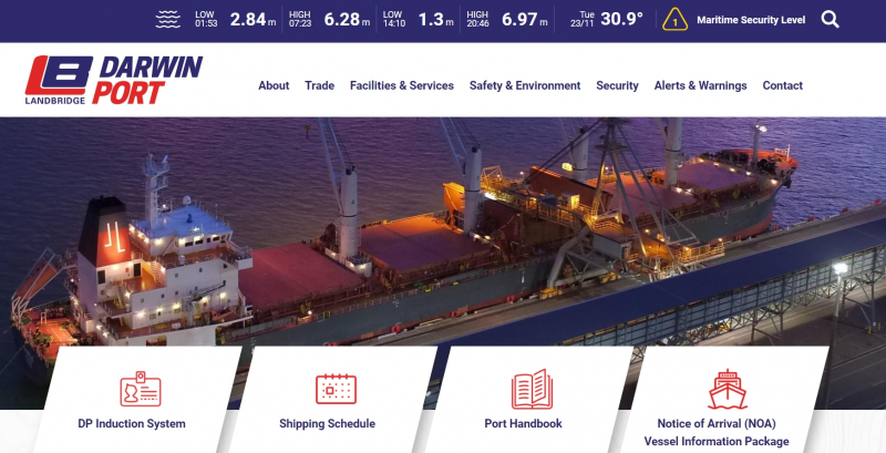 Port of Darwin Website